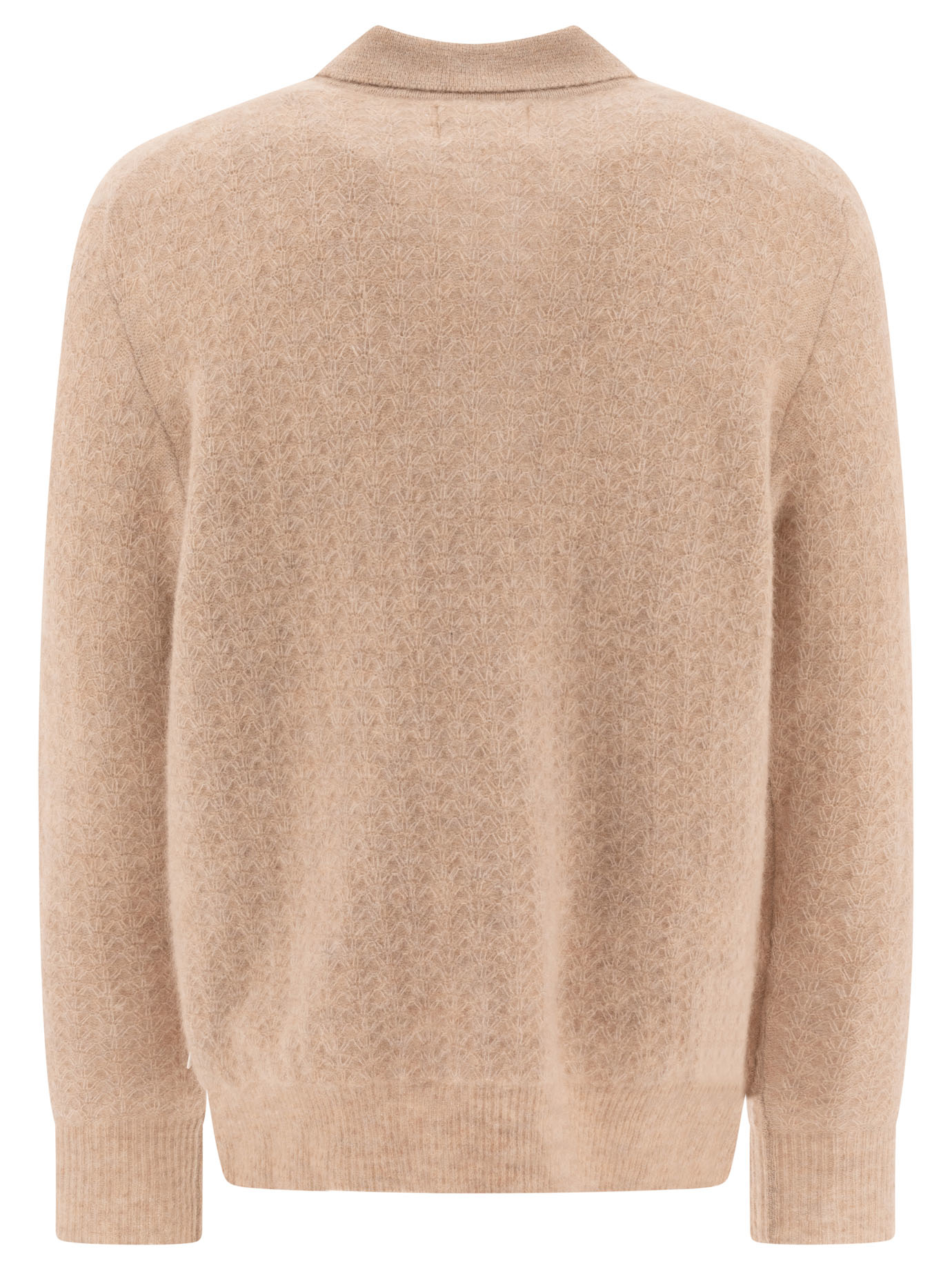 NN.07 Beige Alfie alpaca-blend polo sweater